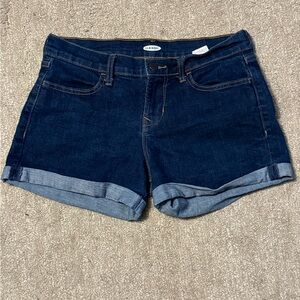 Old Navy Dark Indigo Cuffed Denim Shorts